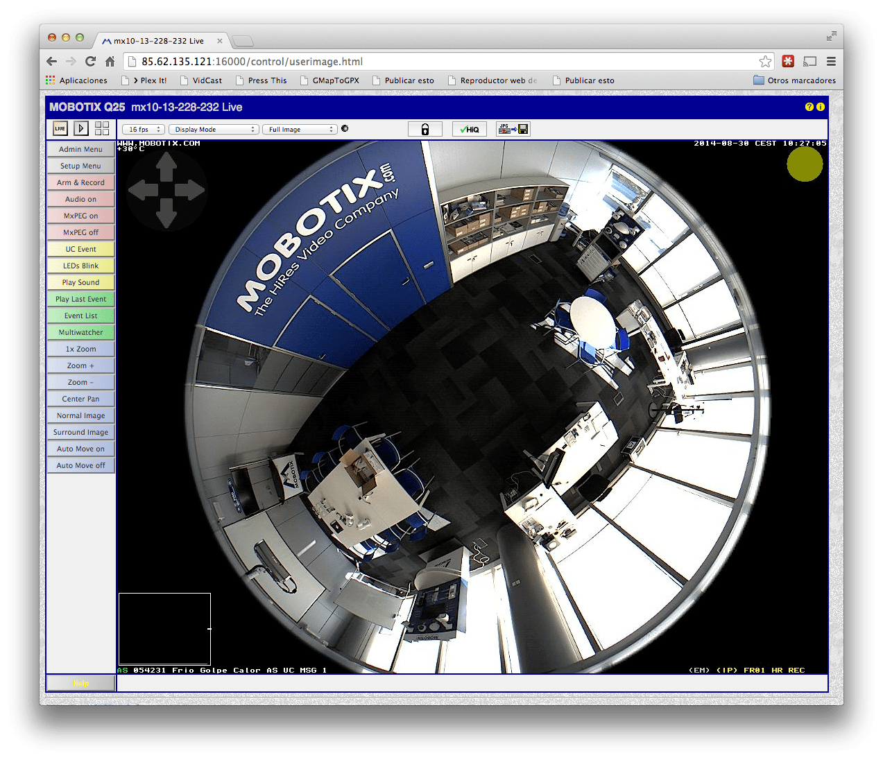 Interfaz web MOBOTIX