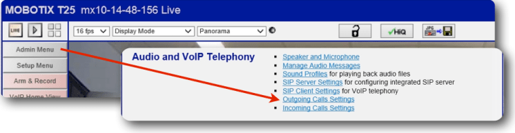 Outgoing Call Settings